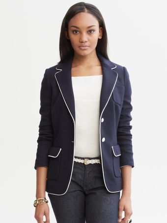 Banana Republic Piped Blazer - Lyst