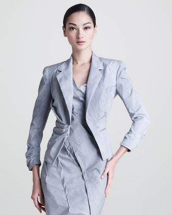 Donna Karan New York Mineral Paper Crushed Jacket - Lyst