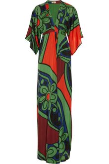 Issa Printed Silkchiffon Maxi Dress - Lyst