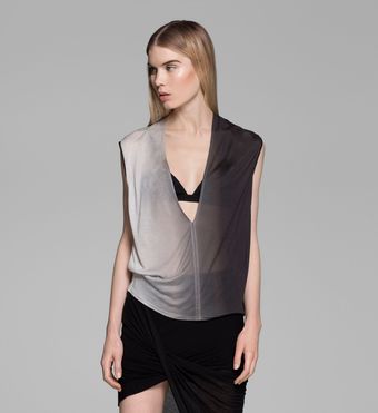 Helmut Lang Shadow Ombre Jersey Top - Lyst