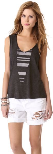 Raquel Allegra Sleeveless V Tee - Lyst