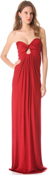 Reem Acra Strapless Keyhole Gown - Lyst