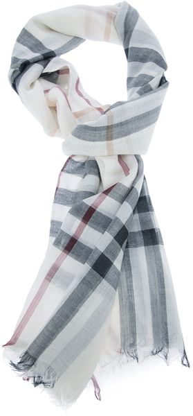 Burberry Checked Scarf - Lyst