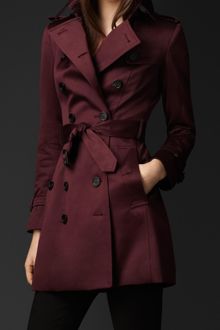 Burberry Prorsum Cotton Sateen Trench Coat - Lyst