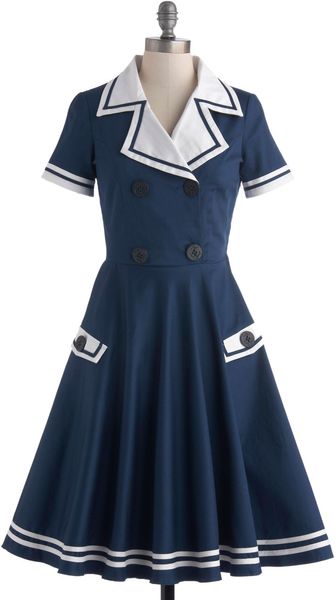 ModCloth High Seas Entertainer Dress - Lyst