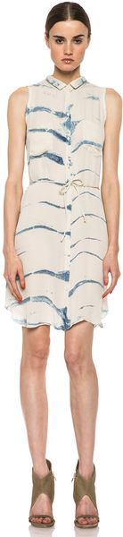 Raquel Allegra Silk Sleeveless Button Down Dress  - Lyst