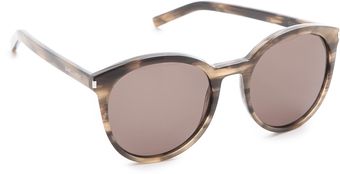 Yves Saint Laurent Classic Preppy Round Sunglasses - Lyst
