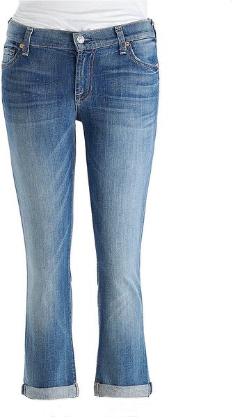 7 For All Mankind The Skinny Crop Roll Jeans - Lyst