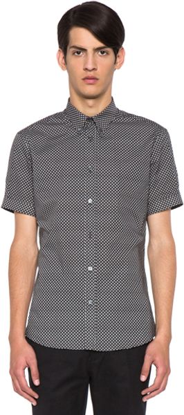Alexander McQueen Short Sleeve Skull Print Top in Black - Lyst