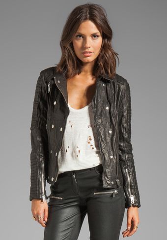 Anine Bing Moto Leather Jacket in Black - Lyst