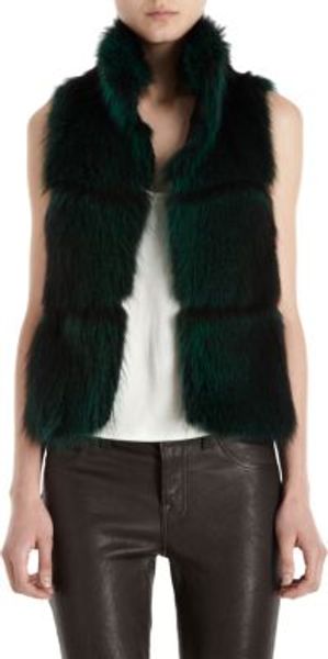 Barneys New York Fur Vest - Lyst