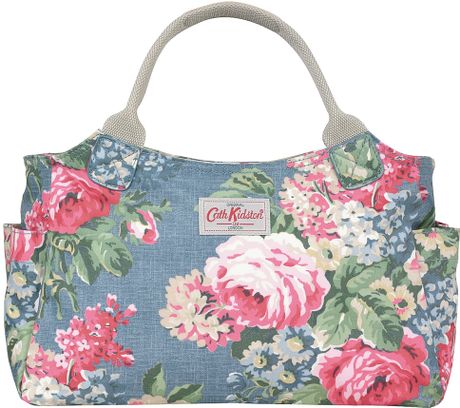 Cath Kidston Bloomsbury Floral Print Day Handbag in Multicolor (Navy