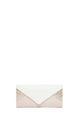 Chloé Patchwork Flap Wallet in White Neutrals