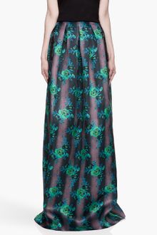 Christopher Kane Green Floral Print Princess Maxi Skirt - Lyst
