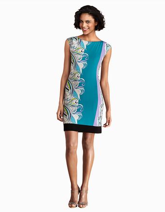 Donna Morgan Cap Sleeve Sheath Dress - Lyst