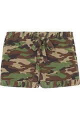 Equipment Lilian Camouflageprint Silk Pajama Shorts