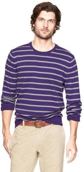 Gap Striped Crewneck Sweater - Lyst
