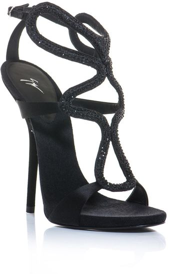 Giuseppe Zanotti Crystal Embellished Cut Out Shoes - Lyst