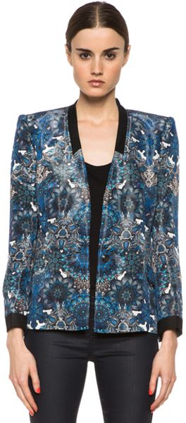 Helmut Lang Printed Jacket in Bluefloral - Lyst