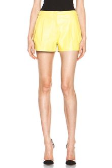 Proenza Schouler Leather Shorts in Yellowneon - Lyst