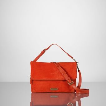 Ralph Lauren Suede Convertible Clutch - Lyst
