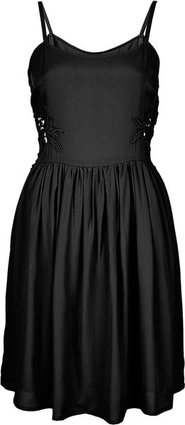 Topshop Tall Strappy Lace Side Dress - Lyst
