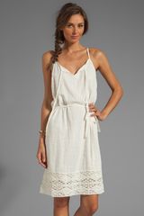 Velvet Jo Sheer Dobby Lace Dress in Ivory