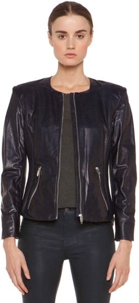 Theyskens' Theory Jadra Nolfora Leather Jacket in Blue - Lyst