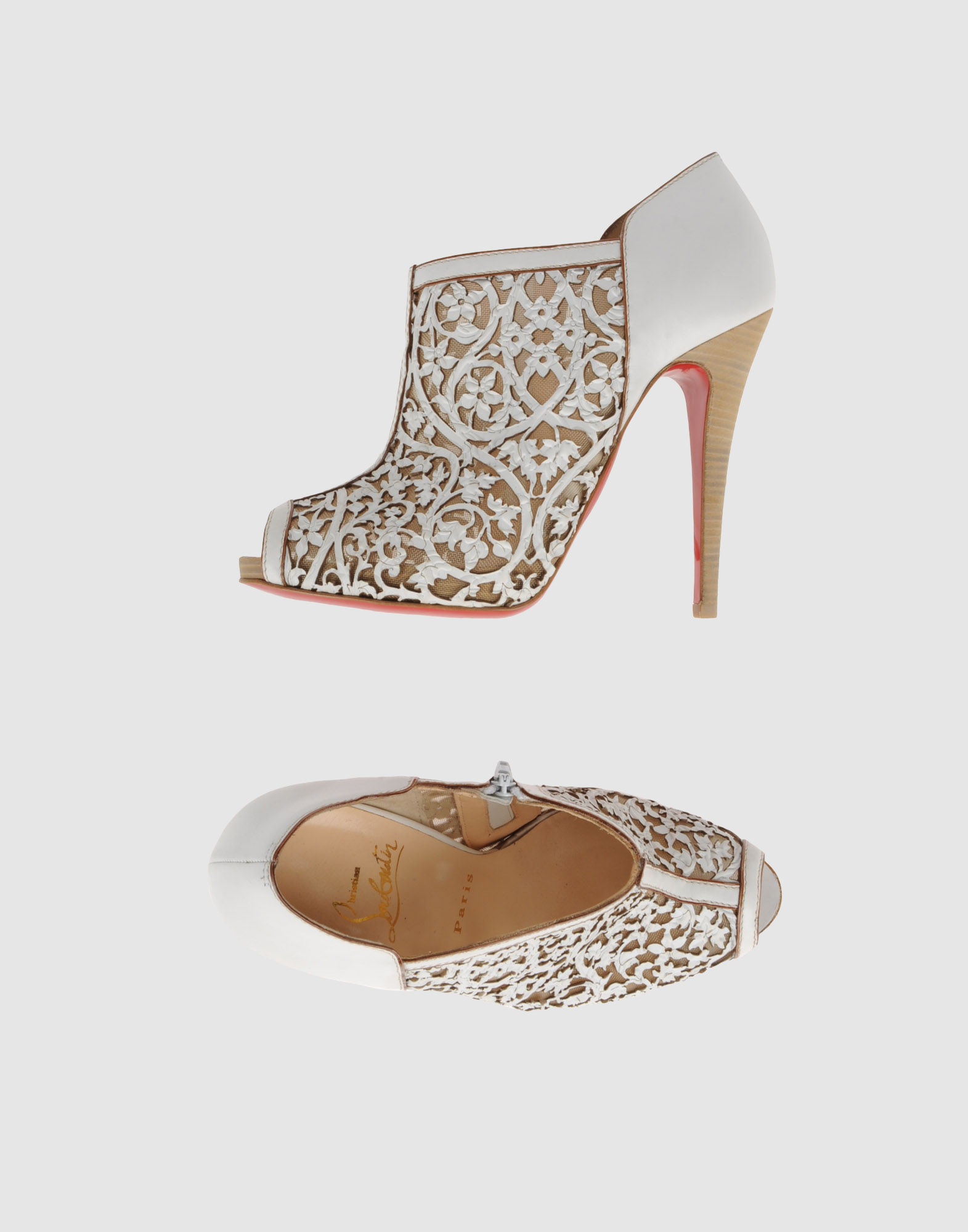 louboutin beige boots