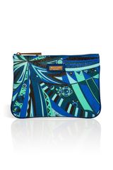 Emilio Pucci Slim Cosmetic Case in Cobaltmulti