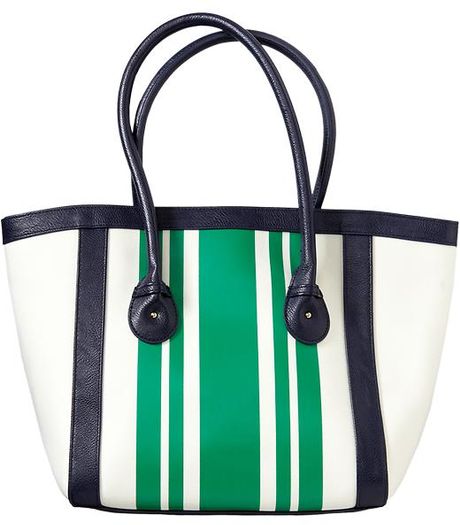 Old Navy Striped Canvas Totes in Multicolor (navy)