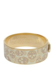 Alexander McQueen Enamel Skull Clasp Bangle - Lyst