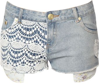 Jane Norman Crochet Shorts - Lyst