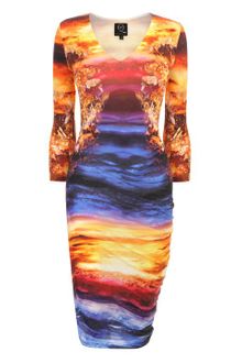 McQ by Alexander McQueen Mineral Print Sbend Dress - Lyst