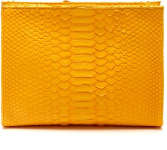 Hunting Season Sun Yellow Python Cosmetic Clutch - Lyst