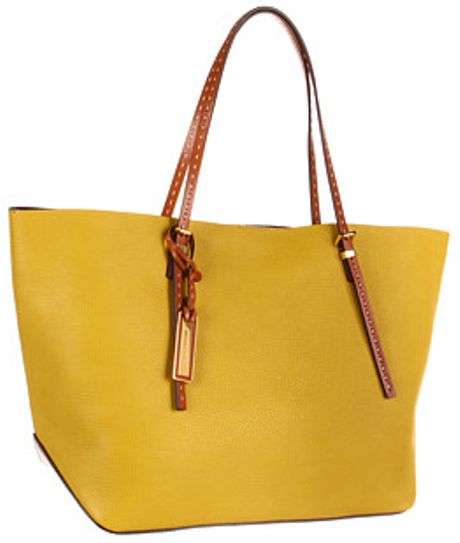 Michael Kors Gia Ew Tote in Yellow (chartreuse) - Lyst