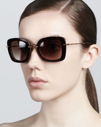 Miu Miu Glam Thick Rim Sunglasses - Lyst