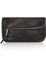 Rochas Cracked Glossedleather Clutch