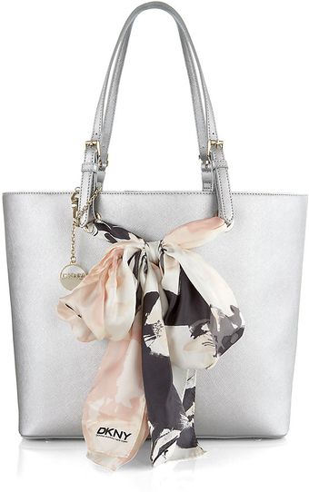 DKNY Saffiano Leather Shopper Bag - Lyst