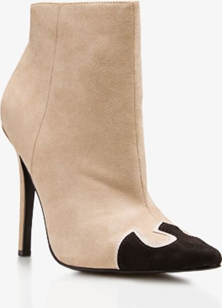 Forever 21 Westerninspired High Heel Booties in Beige (naturalcream)