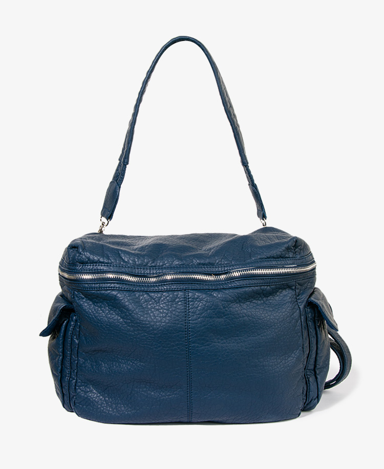 Forever 21 Distressed Shoulder Bag in Blue (navy) | Lyst