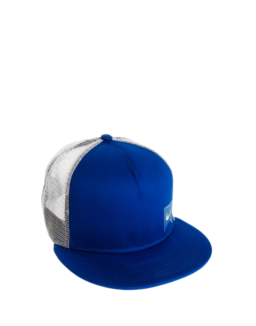 nike trucker cap grey