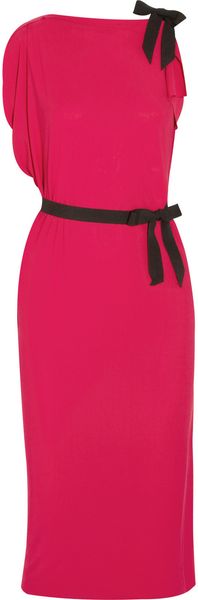 Roland Mouret Pitt Draped Jersey Dress - Lyst