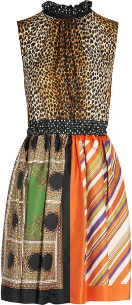 D&G Printed Silk Dress - Lyst