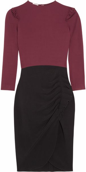 Miu Miu Ruched Crepe and Cady Dress - Lyst