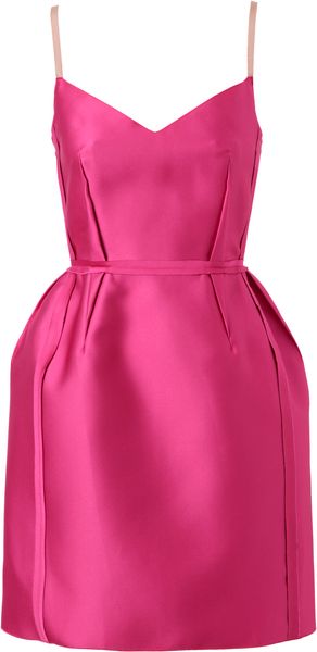 Lanvin Technosatin Cocktail Dress - Lyst
