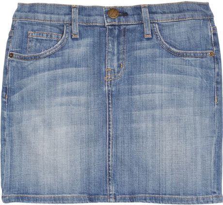 Current/elliott The 5 Pocket Stretch denim Mini Skirt in Blue (denim