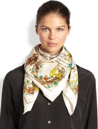 Gucci Gold Cage Scarf - Lyst