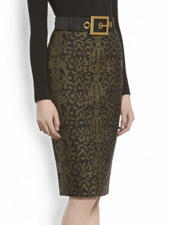 Gucci Jacquard Lace Pencil Skirt - Lyst