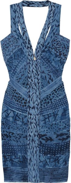 Hervé Léger Printed Bandage Dress - Lyst
